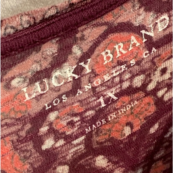 Lucky Brand Exotic Red Pattern, Short Sleeve, Shirt - Picture 4 of 9